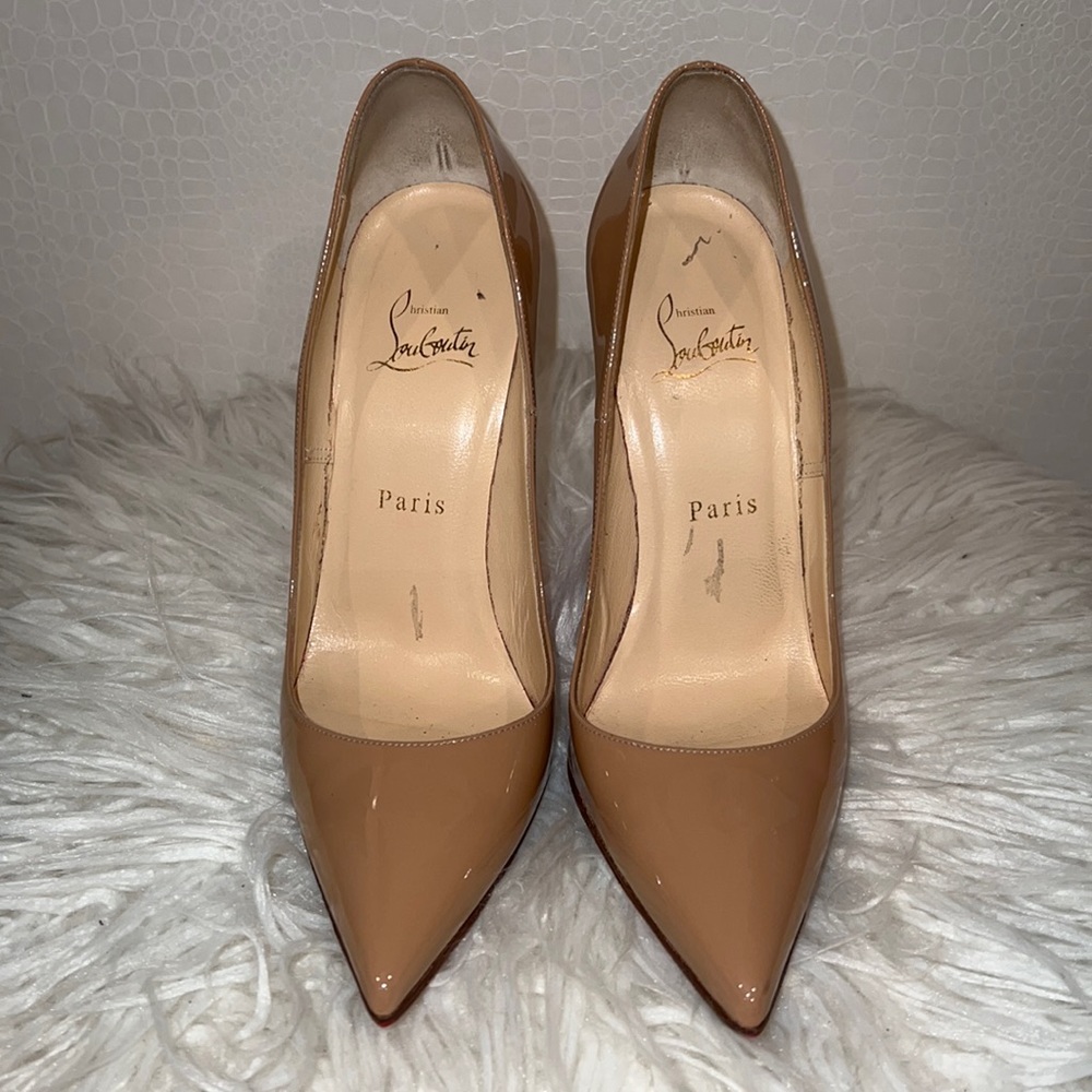So Kate 120 inch Christian Louboutin heel Nude patent leather